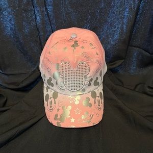 Disney parks rhinestone Mickey Mouse pink cap